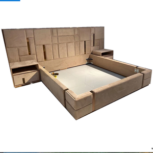 Cama com Cabeceira Grande de Tecido, <span class=keywords><strong>Design</strong></span> Luxuoso e Moderno, Cama King Size - Product Image 2