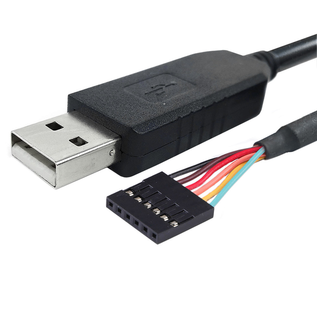 USB to TTL 232R FTDI 3.3V 5V Serial Converter Cable TTL-232R-5V-WE FTDI Chip USB to 5V TTL UART Serial Cable for Programming