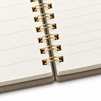 Planificateur personnalisé à couverture rigide avec reliure spirale, organisateur quotidien et hebdomadaire avec logo en feuille d'or, OEM