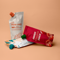 Sachets souples à bec verseur en gros, sacs en plastique verticaux avec bouchon, étanches, réutilisables, de qualité alimentaire pour jus, sauces et purées
