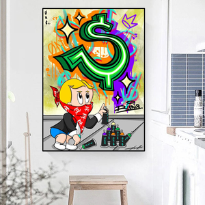 Pintura en Lienzo <span class=keywords><strong>de</strong></span> <span class=keywords><strong>Alec</strong></span> Monopoly, Hombre Rico, Pósteres y Grabados <span class=keywords><strong>de</strong></span> Arte, <span class=keywords><strong>Cuadros</strong></span> <span class=keywords><strong>de</strong></span> Graffiti para Decoración <span class=keywords><strong>de</strong></span> Pared - Product Image 6