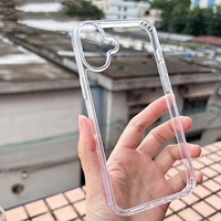 GSCASE Coque de Luxe Anti-Choc Anti-Jaunissement Transparente en TPU+PC Bayer pour iPhone 15 Pro Max 16 17 Pro