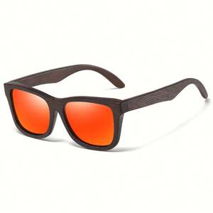 Gafas de Sol de Madera de Bambú Natural con Lentes de Revestimiento de Espejo, Personalizadas con Logotipo, para Hombre y Mujer, Gafas de Sol Polarizadas de Madera - Product Image 6