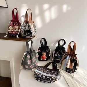 Bolso de Mano con Cordón Tejido con Patrón de Dibujos Animados, Ligero, Duradero, Suave, de Gran Capacidad, para Almacenar el Almuerzo, para <span class=keywords><strong>Mujer</strong></span> - Product Image 1