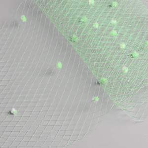 Tessuto reticolo a strass da 25CM con Pom-pom colorato in Mesh per Studio di fotografia stile copricapo decorazione da sposa in stile retrò - Product Image 6