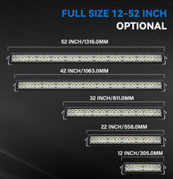 Barre lumineuse LED double rangée de 52 pouces, étanche IP68, haute puissance, pour véhicule tout-terrain 4x4, camion