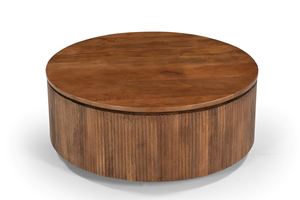 Center <b>Table</b> Wooden Round Center <b>Table</b> Light Brown <b>Walnut</b> Mango Wood Material Furniture in wholesale price - Product Image 2
