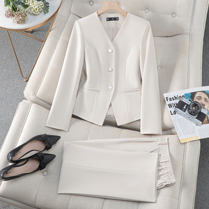 Women's Professional Suit Set Full Sleeve Anti-Wrinkle Office Lady Spring Workwear - Product Image 3