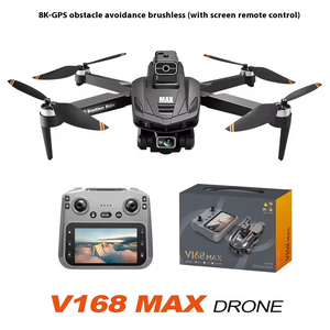 V168 MAX avec écran d'affichage Télécommande GPS Positionnement 8K Dual HD Caméra <span class=keywords><strong>Mini</strong></span> Drone Professionnel Pas Cher Débutant Jouet Cadeaux - Product Image 3