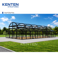 Carpa de Lujo KENTEN para Eventos, de PVC, para las Cuatro Estaciones, con Estructura de Aluminio Transparente, Carpa para Eventos al Aire Libre