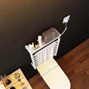 <span class=keywords><strong>Toallero</strong></span> de aluminio eléctrico de ahorro de energía en negro/blanco <span class=keywords><strong>con</strong></span> pantalla <span class=keywords><strong>digital</strong></span> Calentador de toallas termostático para hoteles - Product Image 3