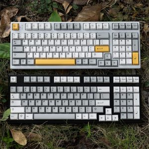 Tecsee กุญแจแบบโปรไฟล์ <span class=keywords><strong>gmk</strong></span> สีเทาด้านบน/ด้านข้างที่แกะสลักบน/ด้านข้างของอุตสาหกรรมหนัก - Product Image 1