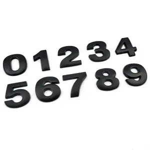 Adesivo de letras do emblema do carro DIY 3D cromado número símbolo emblema adesivo