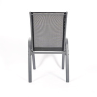 Chaise de jardin empilable en métal pour l'extérieur, grande capacité de rangement, avec fonction amovible, pour usage au bureau