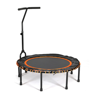 Trampoline d'intérieur pliable de 45 pouces, directement de l'usine, avec main courante en <span class=keywords><strong>mousse</strong></span> réglable, couleur personnalisée, mini rebondisseur pour la maison - Product Image 1