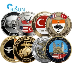 Souvenirs personnalisés Turquie Drapeau turc Forces armées Commémoration des vétérans Pièce commémorative Pièces <span class=keywords><strong>de</strong></span> défi personnalisées Turquie - Product Image 1