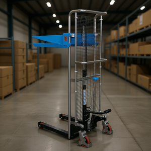 Transpaleta Fervi con Plataforma y Horquillas, Capacidad de 600 kg, para Uso en Almacenes - Product Image 3