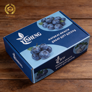 Emballage personnalisé OEM pliable pour fruits et légumes frais, boîte en carton kraft pour myrtilles, boîte en carton ondulé, boîte d'expédition pour fruits - Product Image 1