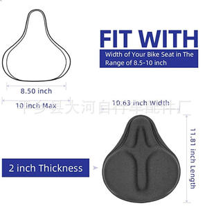 Funda de asiento de <span class=keywords><strong>bicicleta</strong></span> para hombre y mujer, cojín acolchado de Gel de espuma, C6 - Product Image 2