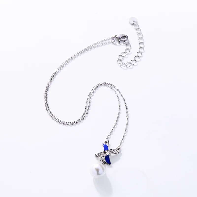Chiang mai schmuck sterling silber 925 catenina argento halskette Lange Kette Perle Anhänger Halskette
