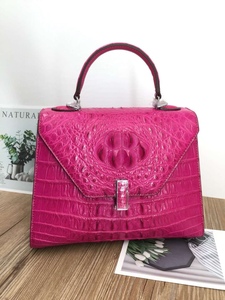 Sac à bandoulière de luxe pour femme en cuir de crocodile véritable de haute qualité, sac à main en cuir d'alligator de marque pour femme - Product Image 3