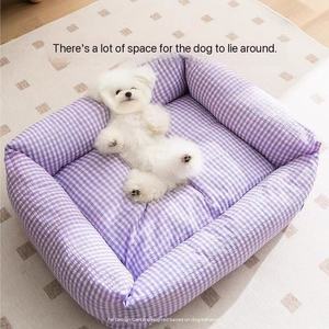 Mô Hình Rắn Vuông Tổ Con Chó Giỏ Thoáng Khí Faux Lông Có Thể Giặt Nhung Giường Vật Nuôi Kennel Mat Động Vật Nhỏ Trong Nhà Vải Sang Trọng - Product Image 5