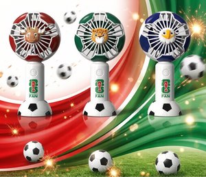 Mini ventilateur portatif à 3 vitesses pour l'é<span class=keywords><strong>t</strong></span>é, idéal pour les événements sportifs (Coupe du Monde, USA, Canada, Australie) – Cadeau portable de poche pour enfants et filles - Product Image 2