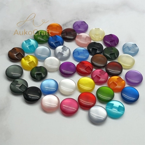 Boutons de <span class=keywords><strong>couture</strong></span> fantaisie nacrés pour Cheongsam DIY, boutons invisibles en résine pour vêtements, boutons en verre transparent pour manteau - Product Image 4