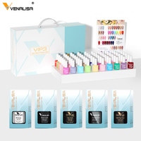 Ensemble VIP Venalisa de 60 couleurs de vernis gel, prix d'usine, marque privée, ensemble de vernis gel pour salon, base coat, top coat, livre de couleurs
