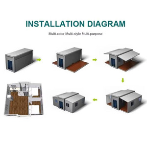 Casas Móviles Prefabricadas de Acero Ligero, Expandibles y Plegables, Casas Modulares en Contenedores de 10 Pies, Impermeables, Tipo Villa, para Dormitorios o Escuelas - Product Image 6