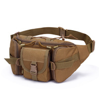 Sac banane Molle personnalisé avec logo pour homme – Robuste, pour activités sportives et de plein air – Pochette téléphone avec fermeture éclair pour camping et chasse