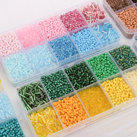 Kit de perles de verre Zhubi 10 couleurs, perles de verre cristallines changeantes de couleur pour la fabrication de bijoux, artisanat fait main, bracelet