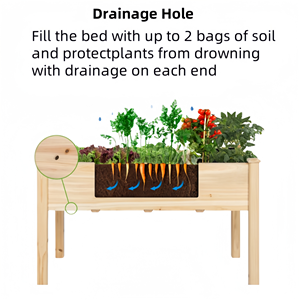 Bac à légumes surélevé en <span class=keywords><strong>bois</strong></span> 2-en-1 avec couverture de serre amovible pour étendre votre surface de culture - Product Image 4
