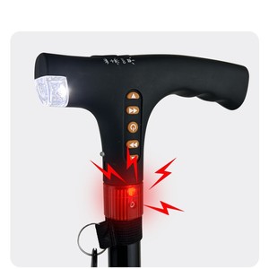 Bâton de marche télescopique en alliage d'aluminium OEM avec radio et lumière pour la randonnée et les activités de plein air - Product Image 3