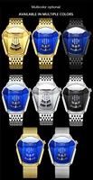 Nouvelle Montre Bracelet X-GEQCK De Luxe, Tendance, Pour Homme, Motif Locomotive, Avec Verre 3D, Cadran Bleu Doré, À Quartz