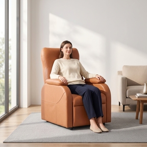 <span class=keywords><strong>Fauteuil</strong></span> de massage électrique <span class=keywords><strong>moderne</strong></span> en cuir écologique avec structure en bois massif et 4 têtes de massage pour salon - Product Image 3