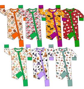 Pyjamas en bambou personnalisés en gros Ruidian, combinaison bébé en bambou bio à double fermeture éclair, vêtements pour bébés garçons, vêtements pour enfants en bambou - Product Image 6