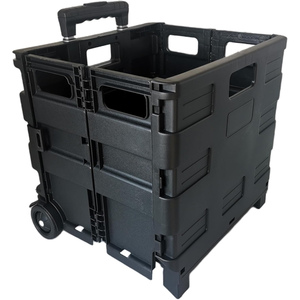 Chariot de courses pliable, léger, durable et portable avec roues pour une utilisation en supermarché et un confort extérieur - Product Image 2