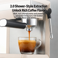 Machine à expresso Bean To Cup avec pression automatique, préparation à chaud et à froid, réservoir d'eau de 1,8 L pour la cuisine à domicile