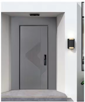 Porte d'entrée en alliage d'aluminium sur mesure, moderne, antivol, avec caméra et interphone vidéo pour villa et appartement