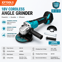 Meuleuse d'angle sans fil 18V 125mm, machine de meulage électrique 8500 tr/min, outil de coupe pour le traitement des métaux et les applications de bricolage