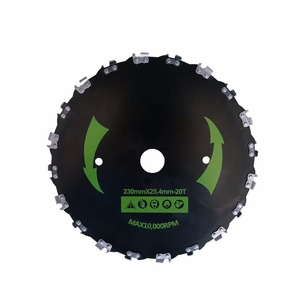 Lame de coupe d'arbre universelle, petit taille-haie, accessoires de <span class=keywords><strong>tondeuse</strong></span> à gazon, débroussailleuse, lame de scie à chaîne en acier inoxydable de 9 pouces - Product Image 1