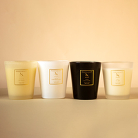 Mescente Black Glass Candle Bowl Gefäß Glas kerzenhalter, Laternen und Kerzen gläser