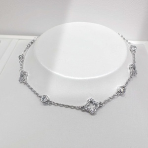 custom plata 925 silver <b>clover</b> zircon <b>bracelet</b> fashion Classic adjustable 18k butterfly charm hand chain <b>bracelets</b> for girls - Product Image 1
