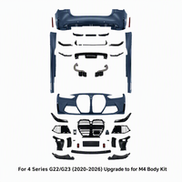 Kit carrosserie de mise à niveau style M4 en PP pour pare-chocs avant et arrière de BMW Série 4 G22 G23 G26 2020 2021 2022 2023 2024 2025 2026 2 portes 4 portes