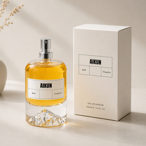 Aikun Small MOQ Fast Reply Custom Scent Sticker Logo OEM 100ml Round Glass Perfume Kraft Gift <b>Box</b> Set for Ecommerce Sellers - Product Image 3