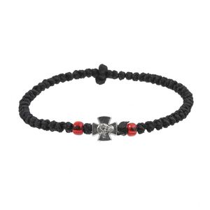 Venta de Fábrica: Pulsera de Oración con Cruz Ortodoxa Rusa y de Asia Occidental, Hecha a Mano con Nudos, Ajustable, Unisex, Joyería Religiosa - Product Image 6