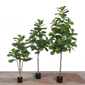 ต้นไม้ปลอมสีเขียวติดพื้นสำหรับห้องนั่งเล่นในบ้าน - Product Image 4