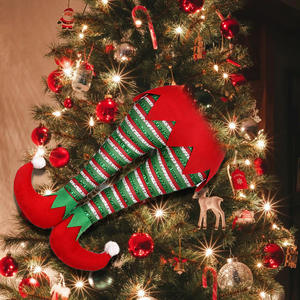 Patas <span class=keywords><strong>de</strong></span> Duende Navideño <span class=keywords><strong>de</strong></span> Peluche con <span class=keywords><strong>Zapatos</strong></span> Encalzados para Decoración <span class=keywords><strong>de</strong></span> Árbol <span class=keywords><strong>de</strong></span> Navidad, Adornos para Fiestas Navideñas - Product Image 4