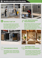 Maison Modulaire Préfabriquée de Luxe en Conteneur 20ft 40ft, Structure en Acier Moderne pour Usage Résidentiel et Commercial